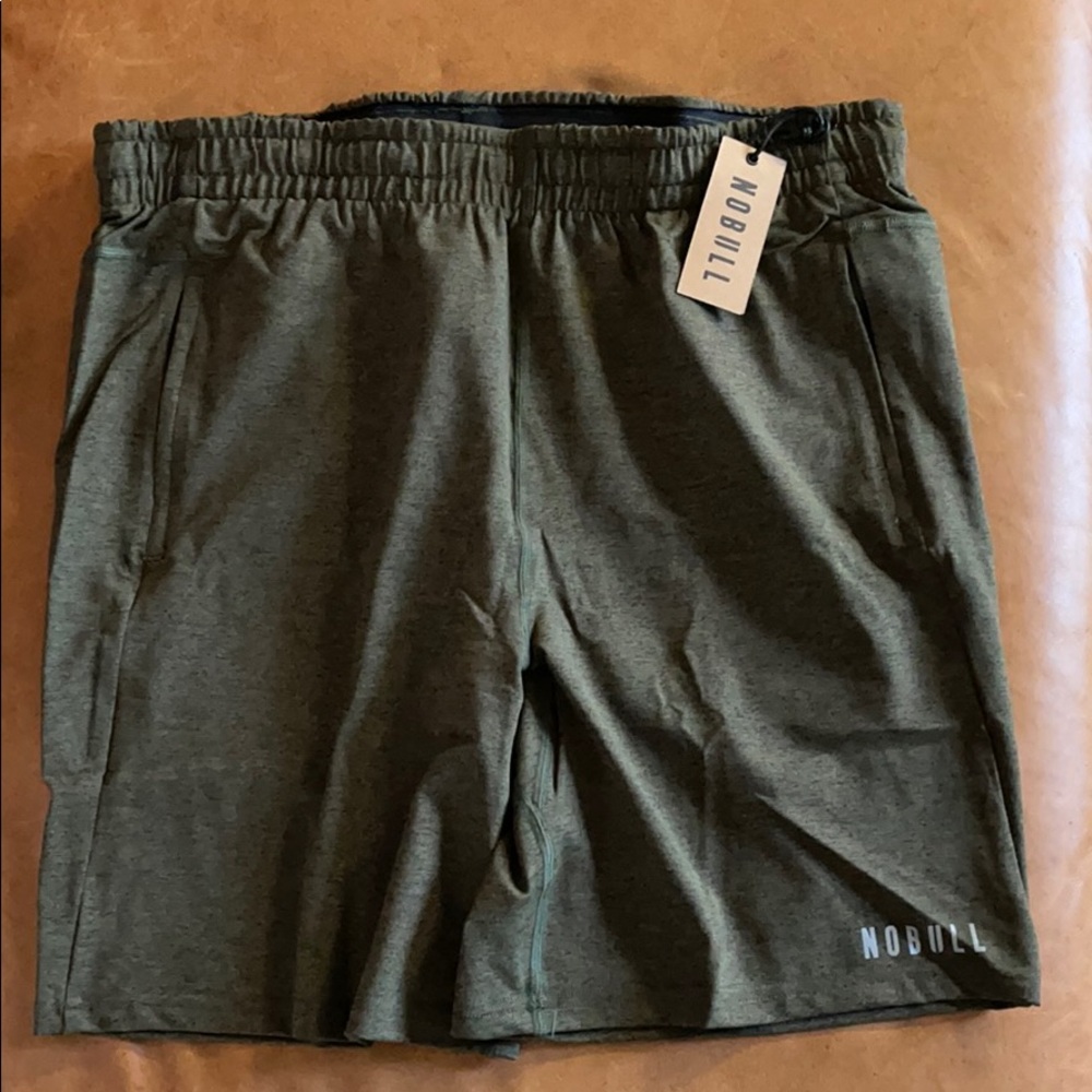 NoBull Men’s Green Heathered Knit Shorts NWT